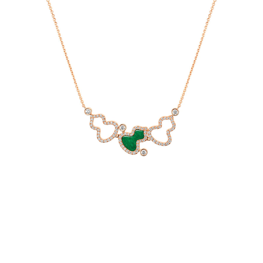 Qeelin Wulu Jade and Diamond Necklace - WWN40ABRGJE