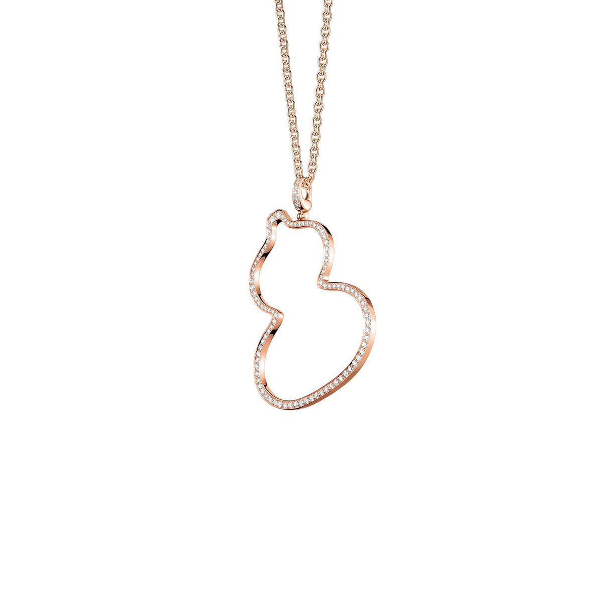 Qeelin Wulu Large Pendant - 18 karat rose gold diamond wulu pendant. 