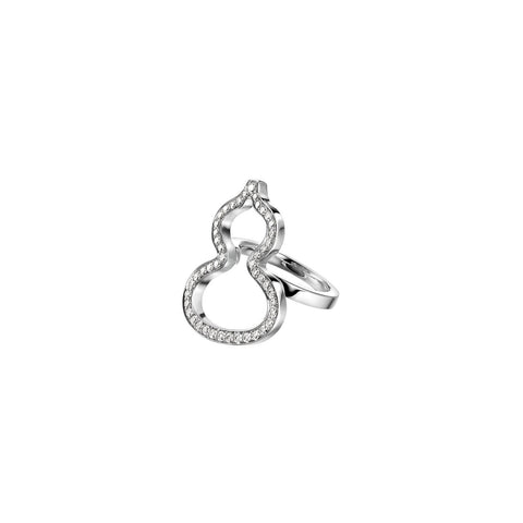 Qeelin Wulu Medium Ring-Qeelin Wulu Medium Ring - 18 karat white gold diamond wulu ring.