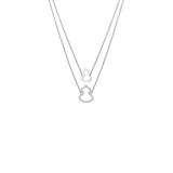 Qeelin Wulu Necklace - Qeelin wulu double row necklace in 18 karat white gold with diamonds.
