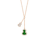 Qeelin Wulu Petite Diamond Necklace-Qeelin Wulu Petite Diamond Necklace - WU-NL0008C-RGDGJE -18K Rose Gold Wulu Jade Diamond Necklace.
