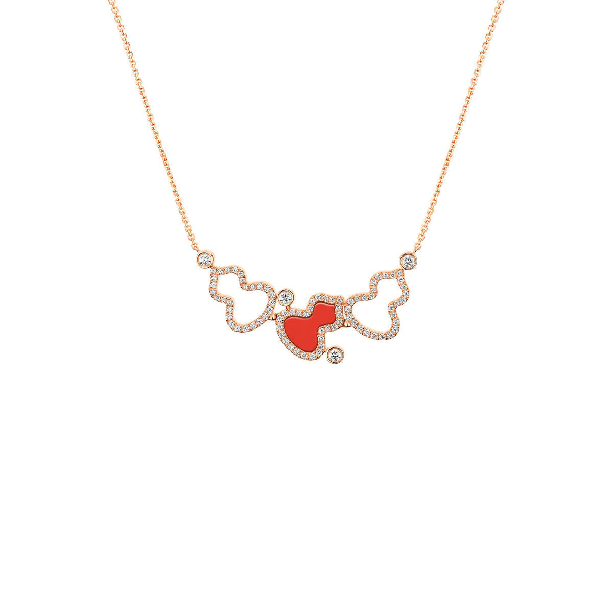 Qeelin Wulu Red Agate and Diamond Necklace - WWN40ABRGRA - Qeelin Wulu Red Agate and Diamond Necklace in 18 karat rose gold.