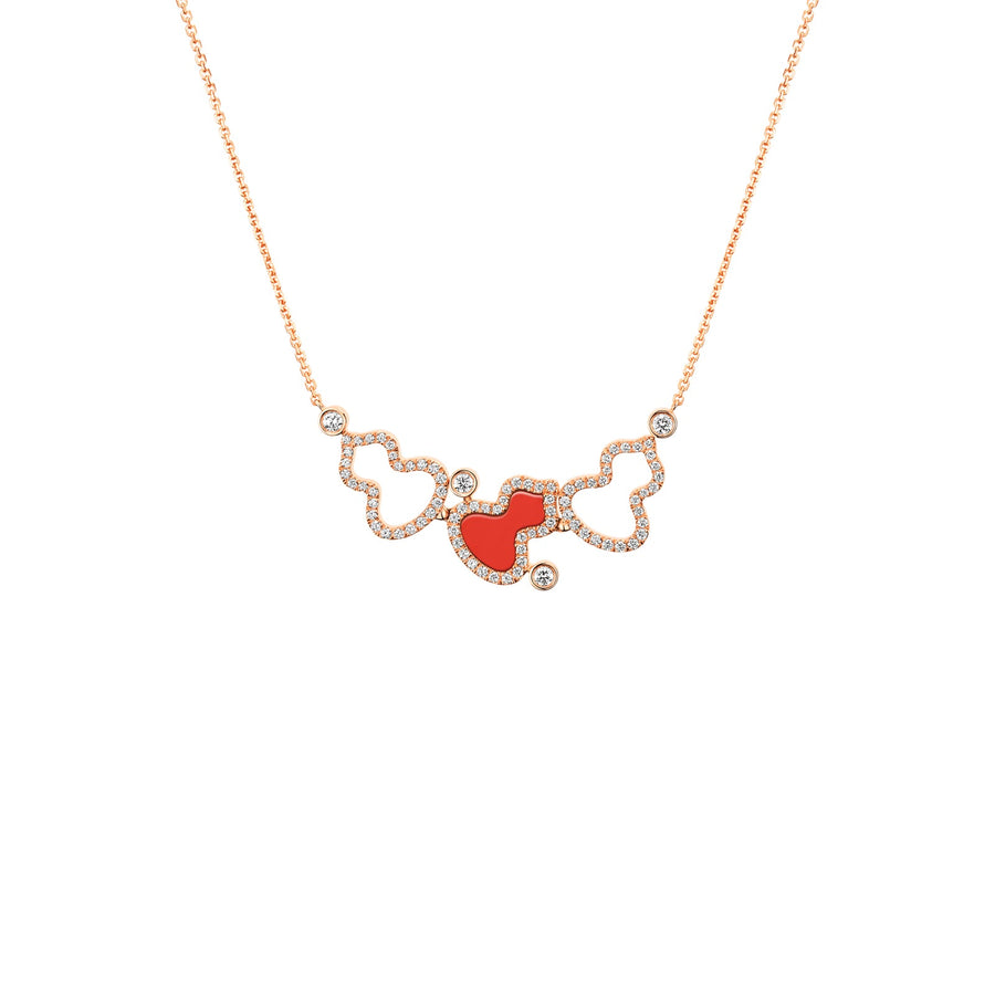 Qeelin Wulu Red Agate and Diamond Necklace - WWN40ABRGRA - Qeelin Wulu Red Agate and Diamond Necklace in 18 karat rose gold.
