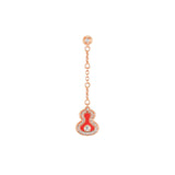 Qeelin Wulu Red Agate & Diamond Drop Earrings-Qeelin Wulu Red Agate & Diamond Drop Earring - WLE40AKRGRA