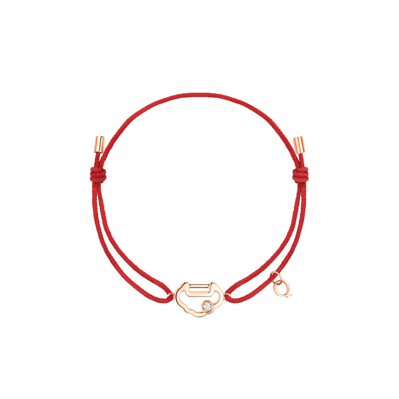 Qeelin Yu Yi Red Cord Bracelet-Qeelin Yu Yi Bracelet - YOC40FMRGDI