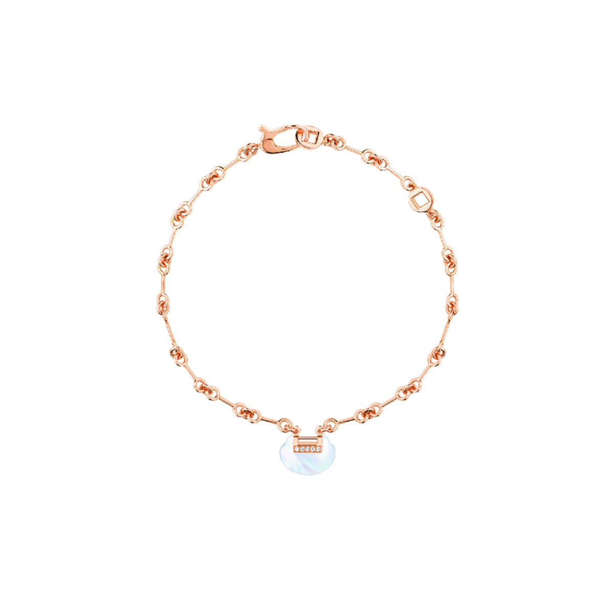 Qeelin Yu Yi Bracelet - YY-040-BL-RGDMOP - Yu Yi bracelet in 18K rose gold with diamonds and mother of pearl