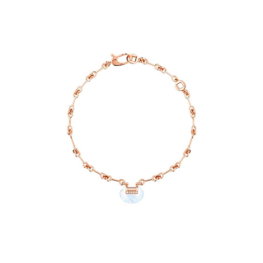 Qeelin Yu Yi Bracelet - YY-040-BL-RGDMOP - Yu Yi bracelet in 18K rose gold with diamonds and mother of pearl