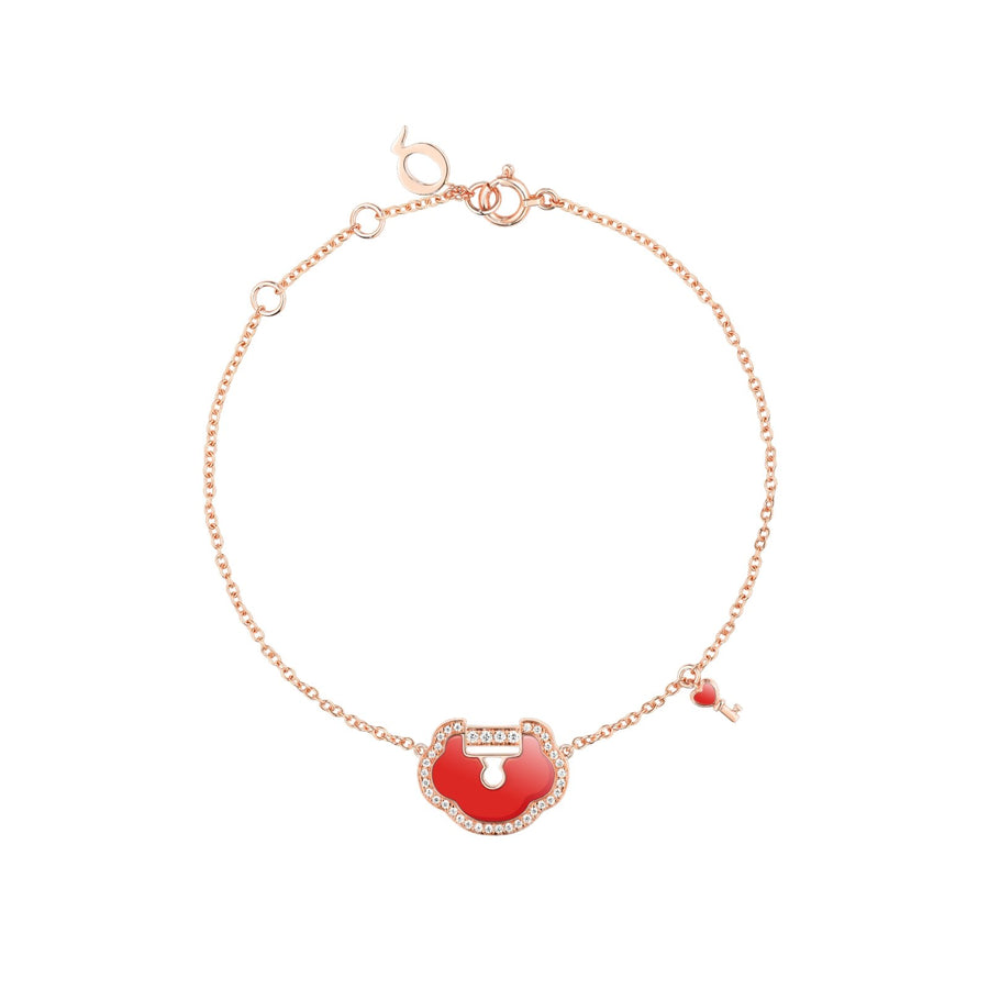 Qeelin Yu Yi Lock Bracelet - YLB40ABRGRA