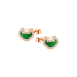 Qeelin Yu Yi Petite Jade Earrings-Qeelin Yu Yi Petite Jade Earrings - YYEPT3BRGJE