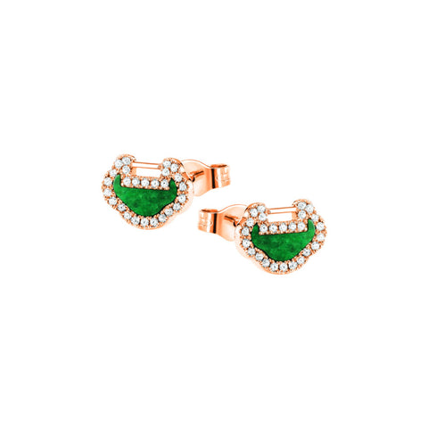 Qeelin Yu Yi Petite Jade Earrings - YYEPT3BRGJE