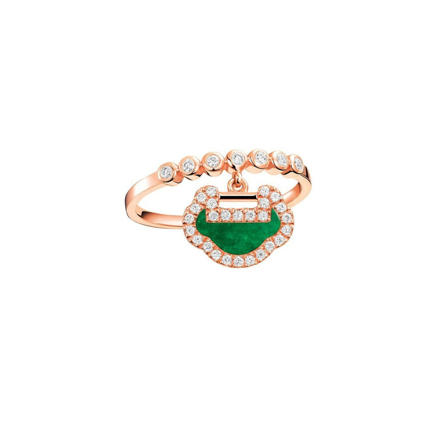 Qeelin Yu Yi Petite Jade Ring - YYRPT2BRGJE