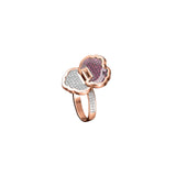 Qeelin Yu Yi Ring-Qeelin Yu Yi Ring - YY-030-FPRI-RGDP - 18 karat rose gold Yu Yi ring with diamonds and ruby