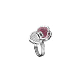 Qeelin Yu Yi Ring-Qeelin Yu Yi Ring - YY-030-FPRI-WGDR - 18 karat white gold Yu Yi ring with diamonds and ruby