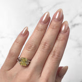 Radiant-cut Yellow Diamond Engagement Ring-Radiant-cut Yellow Diamond Engagement Ring - DRNOV01009