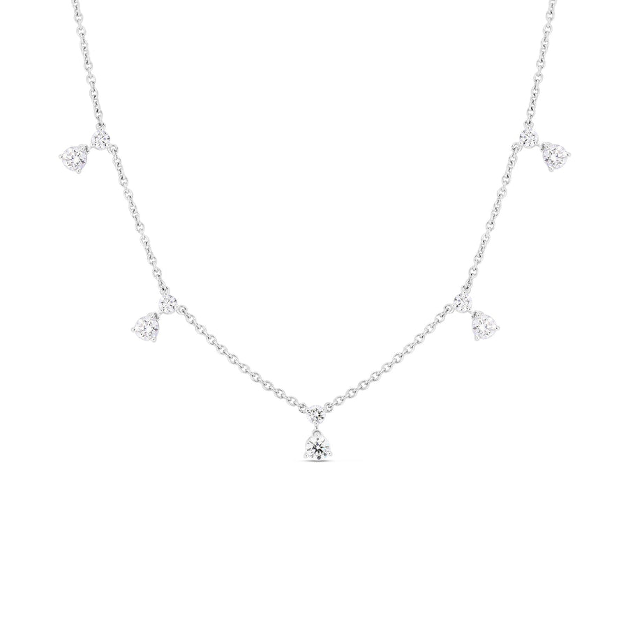 Roberto Coin 7 Station Diamond Necklace - 111460AWCHX0