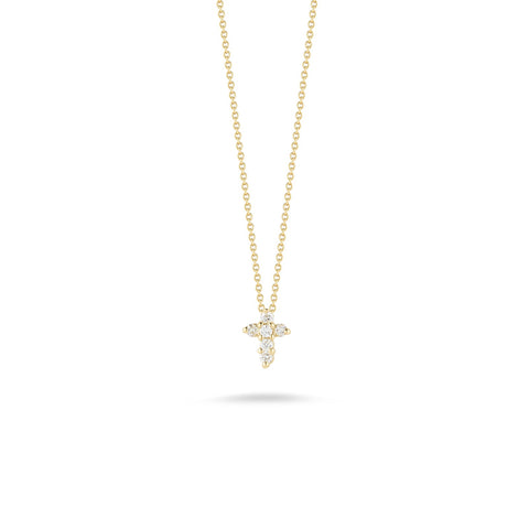 Roberto Coin Baby Cross Diamond Necklace-Roberto Coin Baby Cross Diamond Necklace - 001883AYCHX0