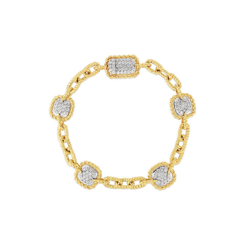 Roberto Coin Barocco 4 Station Bracelet-Roberto Coin Barocco 4 Station Bracelet -