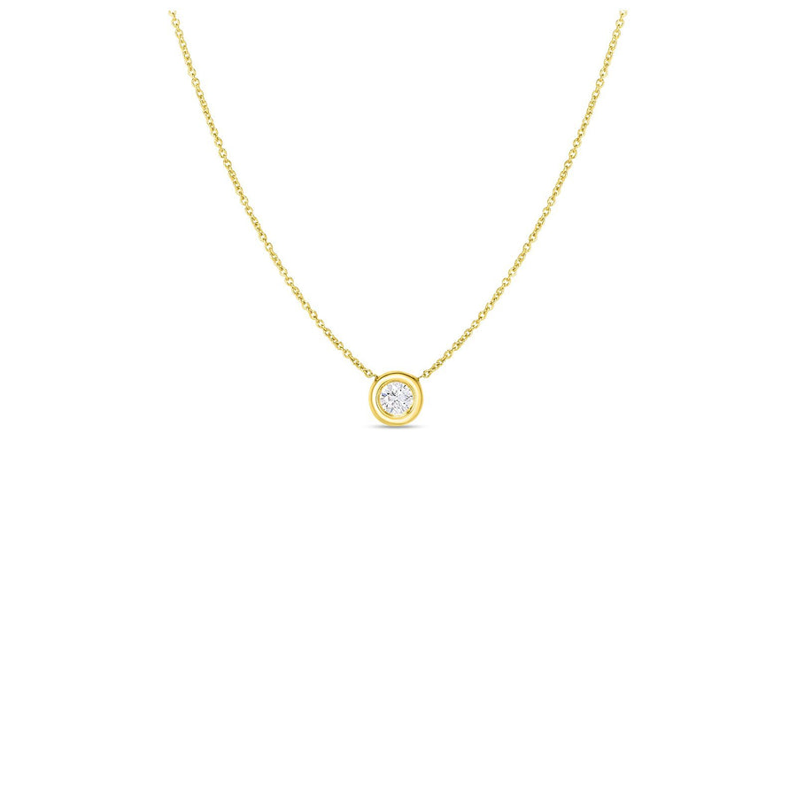 Roberto Coin Bezel Set Diamond Necklace -
