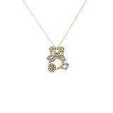 Roberto Coin Brown Diamond Bear Necklace -