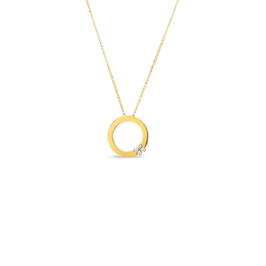 Roberto Coin Circle of Life Flower Necklace - 8883002AXCHX