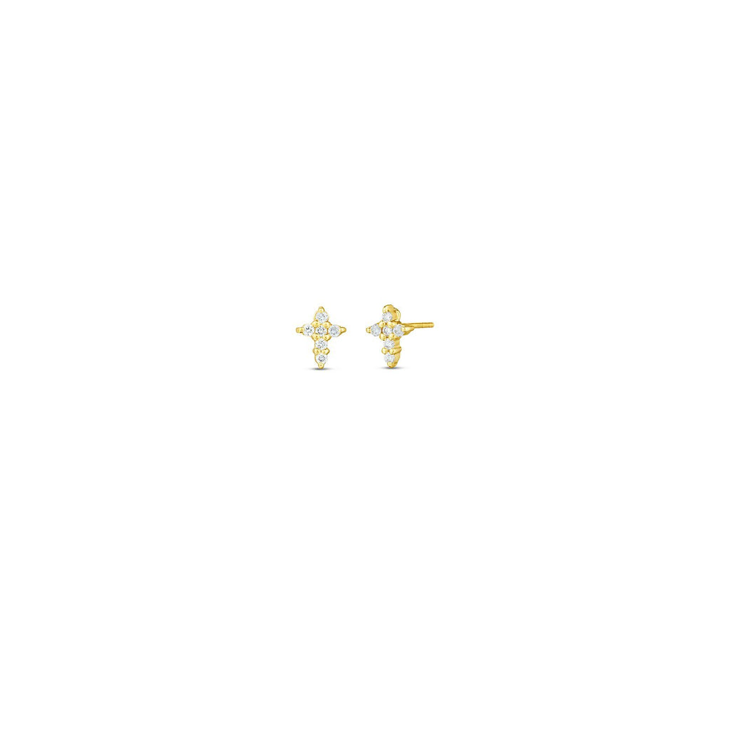 Roberto Coin Diamond Baby Cross Earrings -