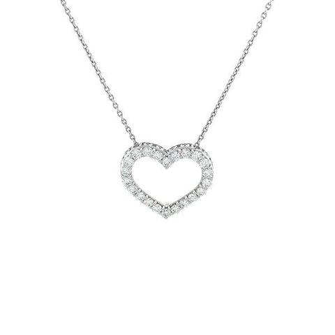 Roberto Coin Diamond Heart Necklace-Roberto Coin Diamond Heart Necklace -