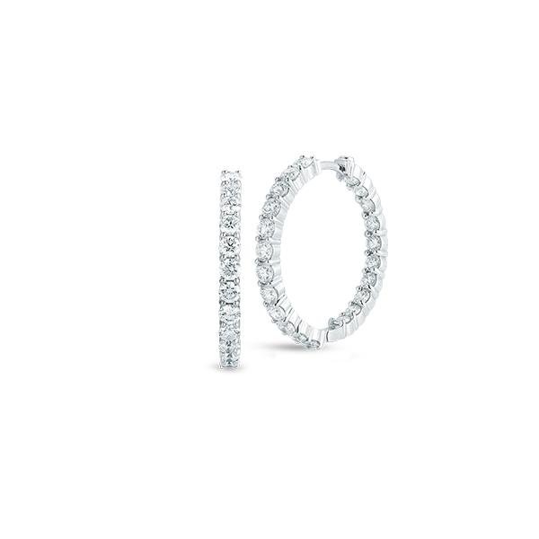 Roberto Coin Diamond Hoop Earrings -