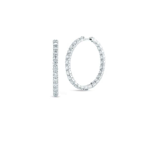 Roberto Coin Diamond Hoop Earrings -