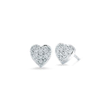 Roberto Coin Diamond Puffed Heart Earrings -