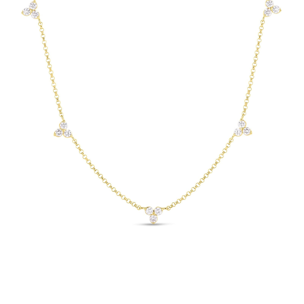 Roberto Coin Diamonds by the Inch 7 Station Flower Necklace - 7773262AY17X