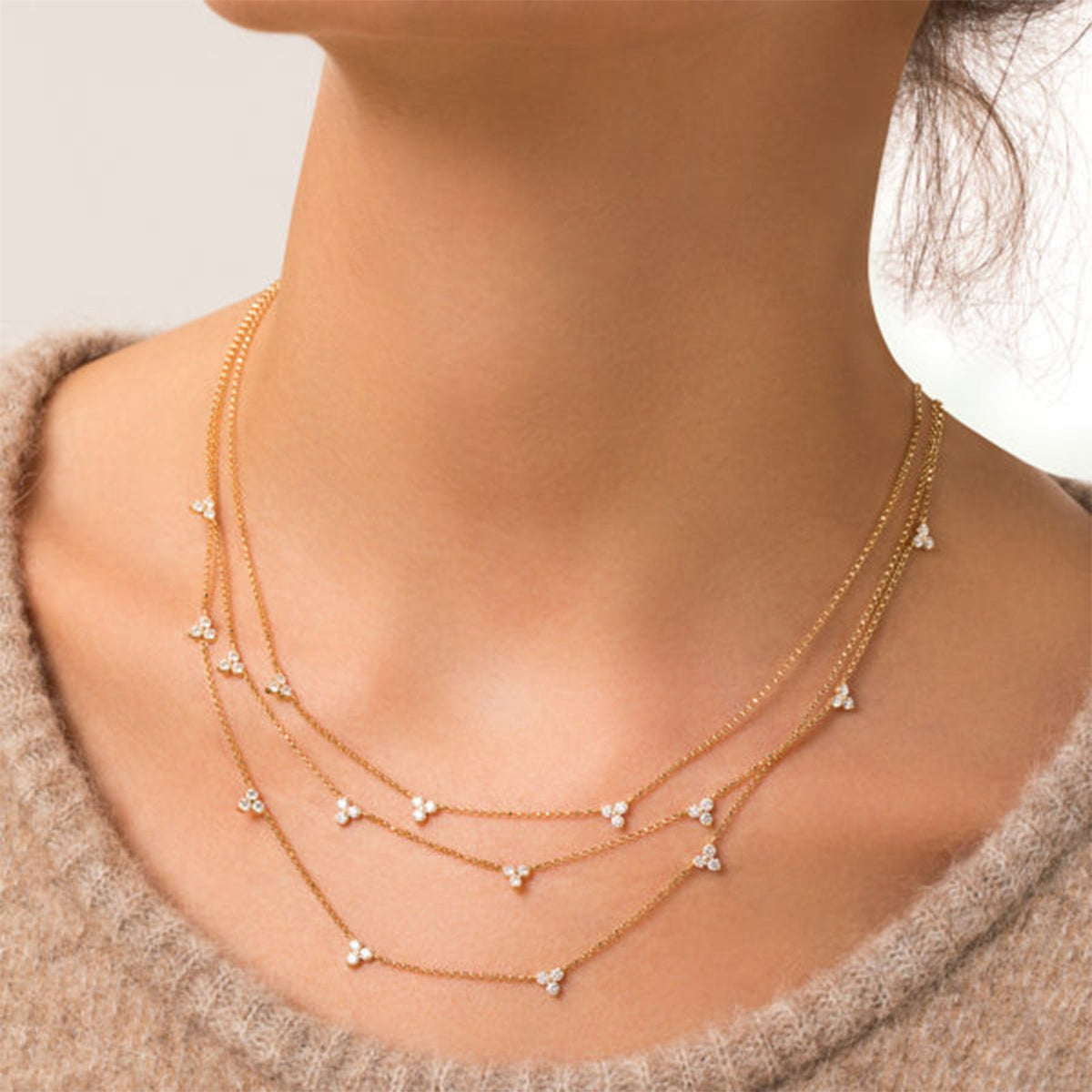 Roberto Coin Diamonds by the Inch 7 Station Flower Necklace - 7773262AY17X