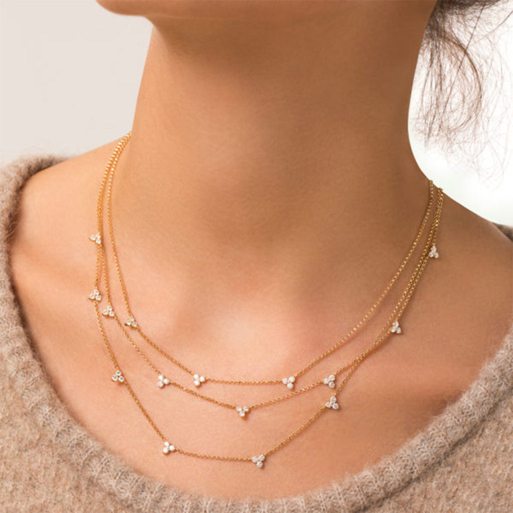 Roberto Coin Diamonds by the Inch Station Flower Necklace