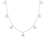 Roberto Coin Diamonds by the Inch Dangling Seven Station Necklace-Roberto Coin Bezel Set Diamond Necklace -
