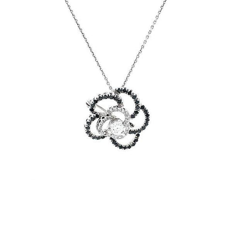Roberto Coin Flower Diamond Necklace-Roberto Coin Flower Diamond Necklace -