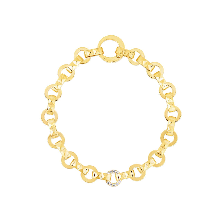 Roberto Coin Gold Obelisco Diamond Accent Petite Bracelet - 8882742AYLBX