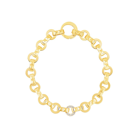 Roberto Coin Gold Obelisco Diamond Accent Petite Bracelet - 8882742AYLBX