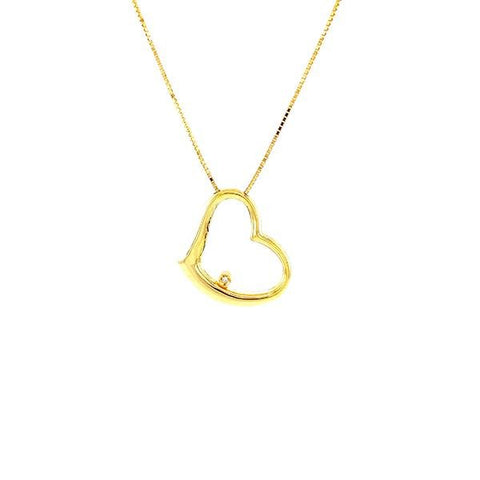 Roberto Coin Heart Diamond Necklace-Roberto Coin Heart Diamond Necklace -