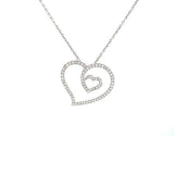 Roberto Coin Heart Diamond Necklace-Roberto Coin Heart Diamond Necklace -