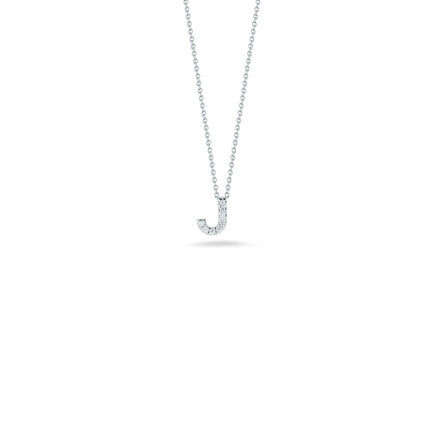 Roberto Coin Letter "J" Pendant - Roberto Coin Letter "J" Pendant in 18 karat white gold.