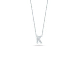 Roberto Coin Letter "K" Pendant - Personalize with your letter. Letter "K" in 18 karat white gold with diamonds.