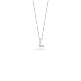 Roberto Coin Letter "L" Pendant - Personalize with your letter. Letter "L" in 18 karat white gold with diamonds.