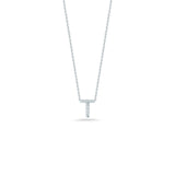Roberto Coin Letter "T" Pendant - Personalize with your letter. Letter "T" in 18 karat white gold with diamonds.