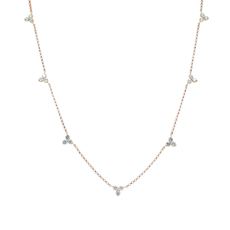 Roberto Coin Love by Inches Flower Diamond Necklace-Roberto Coin Love by Inches Flower Diamond Necklace - 7773262AX17X