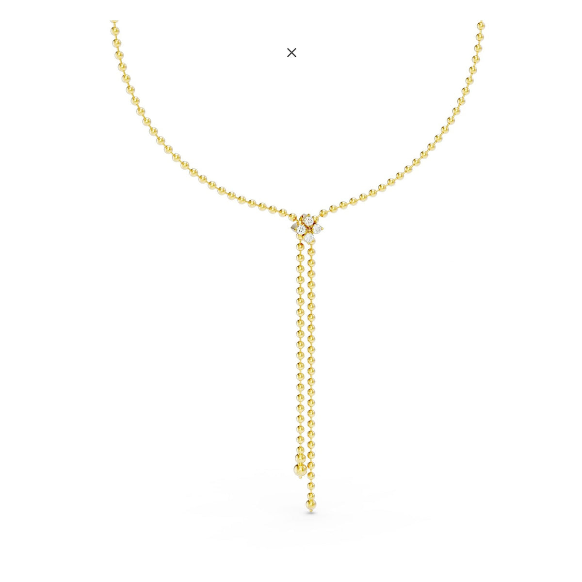 Roberto Coin Love in Verona Diamond Flower Zipper Necklace - 8883147AX23X