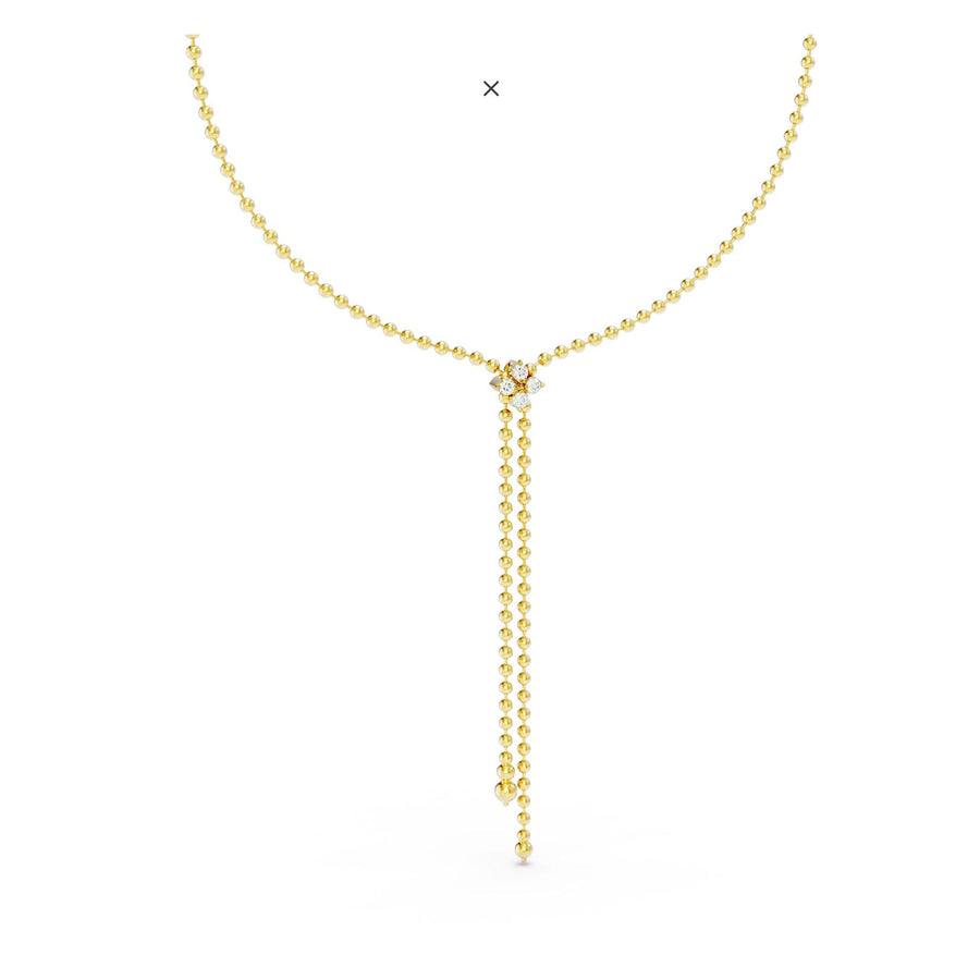 Roberto Coin Love in Verona Diamond Flower Zipper Necklace - 8883147AX23X