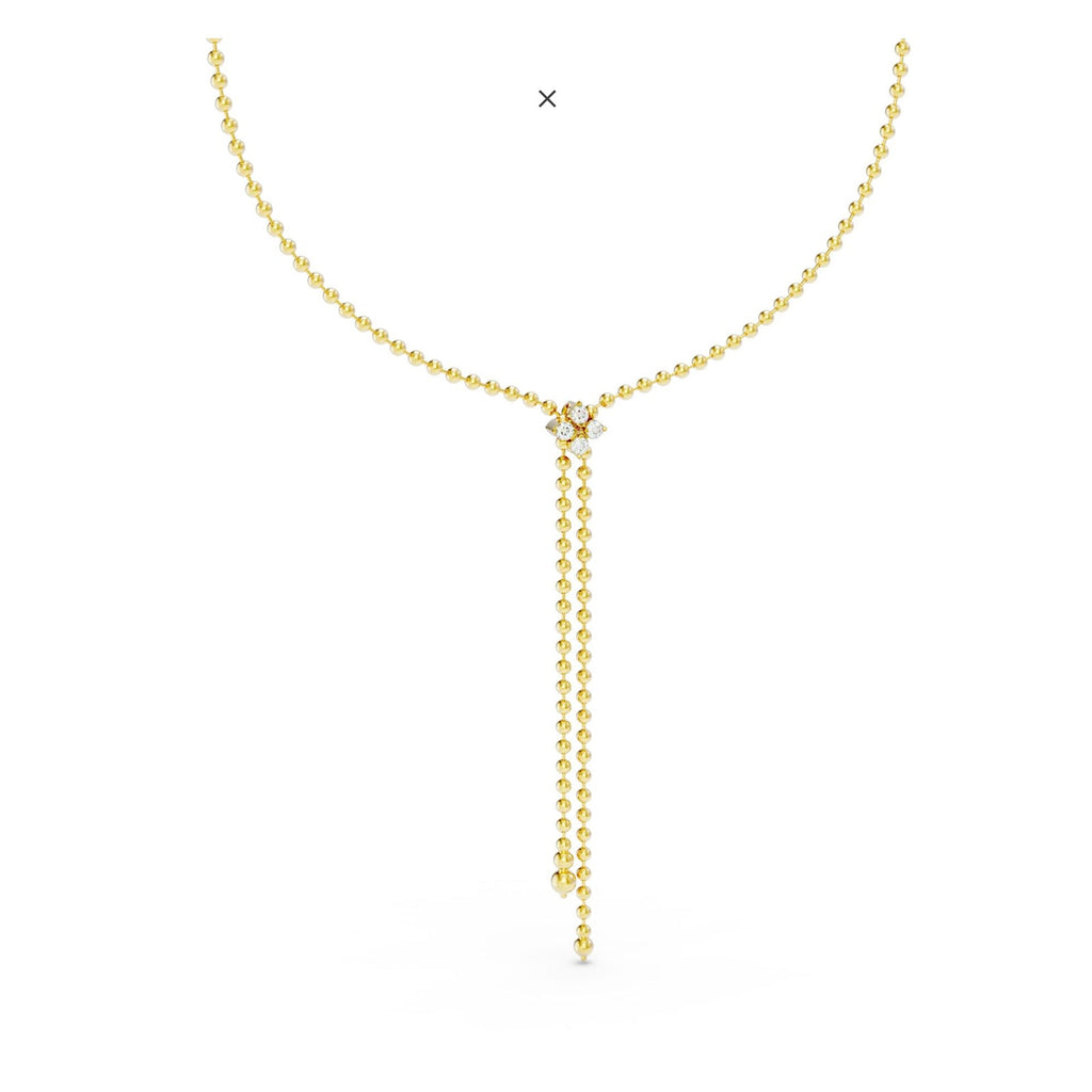 Diamond Yellow Gold Zip Necklace