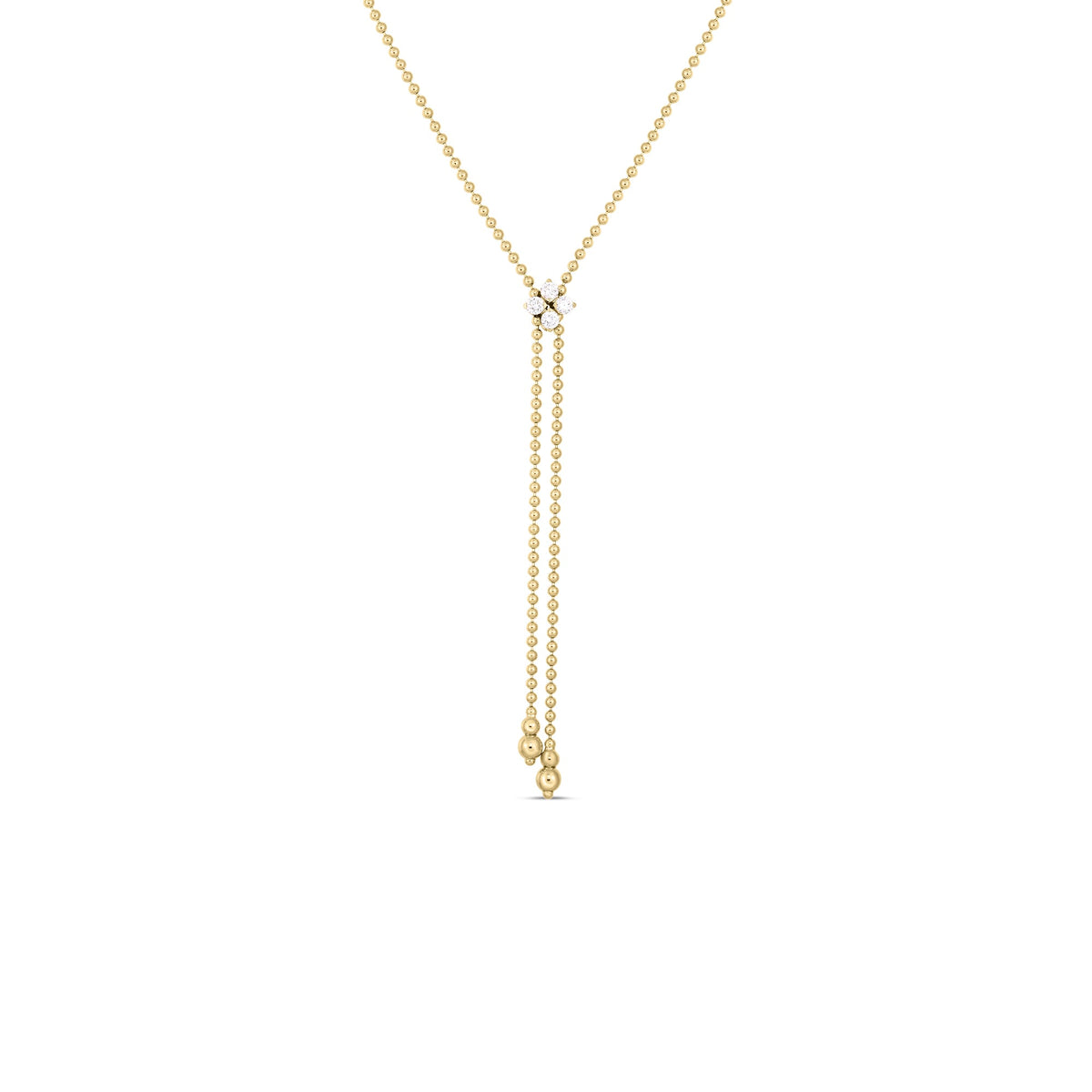 Roberto Coin Love in Verona Diamond Flower Zipper Necklace - 8883147AY23X