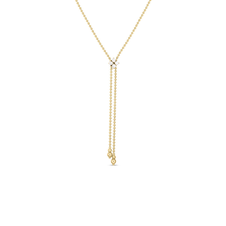 Roberto Coin Love in Verona Diamond Flower Zipper Necklace - 8883147AY23X