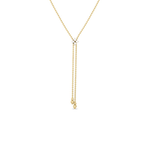 Roberto Coin Love in Verona Diamond Flower Zipper Necklace - 8883147AY23X