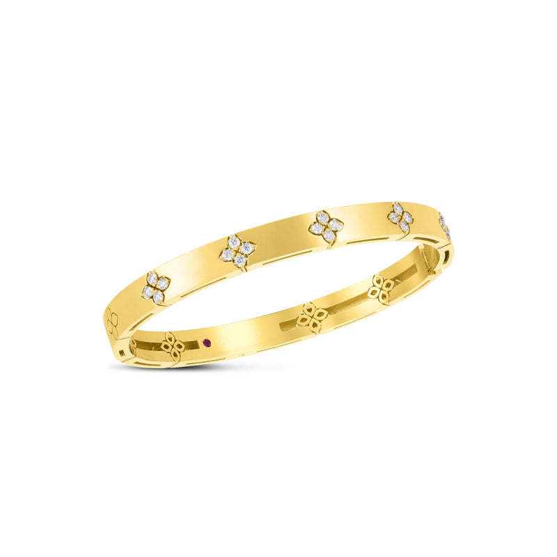 Roberto Coin Love in Verona Gold Bangle with Diamonds-Roberto Coin Love in Verona Gold Bangle with Diamonds - 8882968AYBAXP